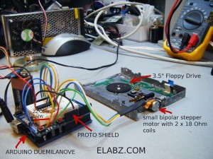 Arduino with ULN2803A Driving a small bipolar stepper motor