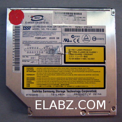 Toshiba TS-L462 CD-RW/DVD drive ready to be disassembled