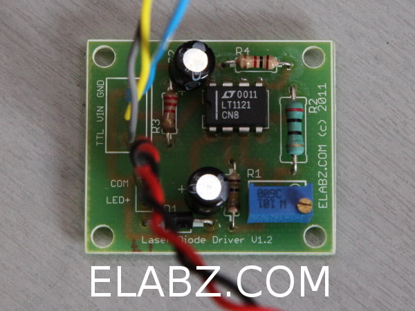 Laser diode driver based on LT1121.  PCB version 1.2,  populated.