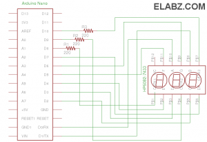 Arduino Nano + 7-segment HP5082 LED display - simplest circuit