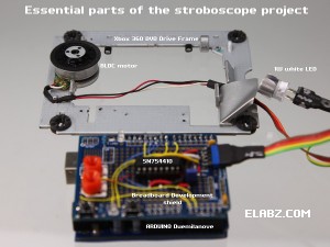 Essential parts of the Arduino Stroboscope project