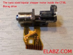 Closer look at the nano-sized bipolar stepper inside the Bluray drive
