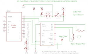 Arduino EasyDriver Bipolar Stepper Test Circuit