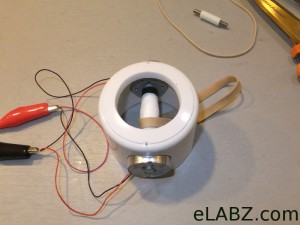 Base with motors and lower pulley