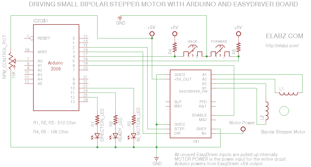Arduino Stepper Motor Serial Control Connection